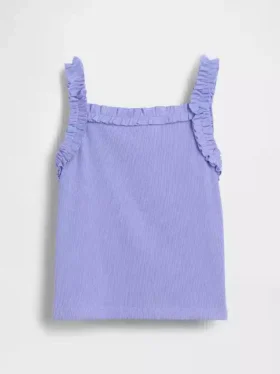 Débardeur-tablier à volants en coton côtelé pour Bébé & Enfant