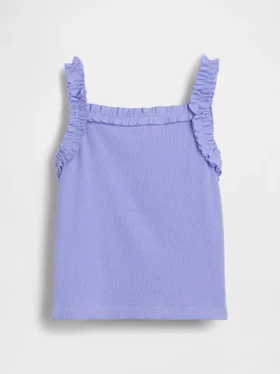 Débardeur-tablier à volants en coton côtelé pour Bébé & Enfant