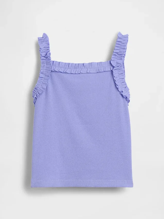 Débardeur-tablier à volants en coton côtelé pour Bébé & Enfant