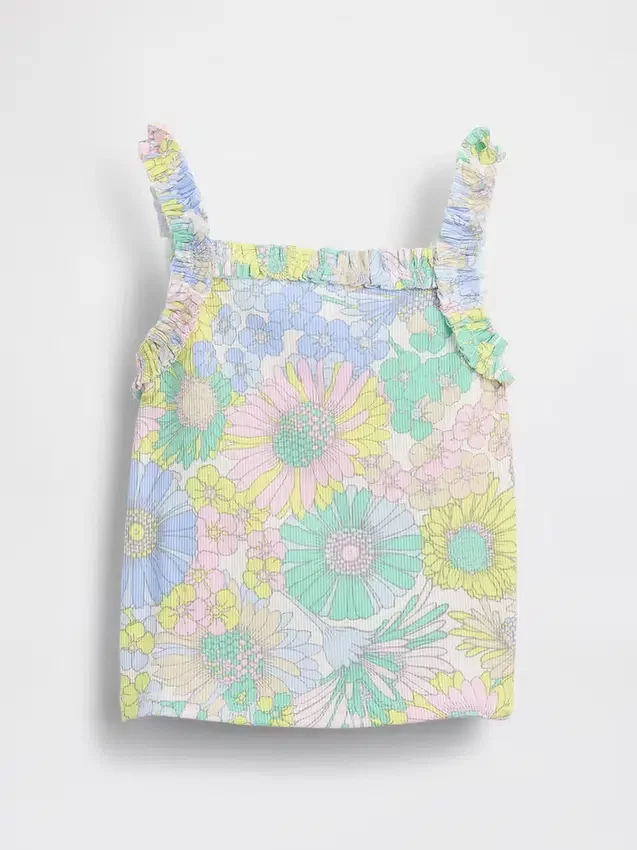 Débardeur-tablier à volants en coton côtelé pour Bébé & Enfant