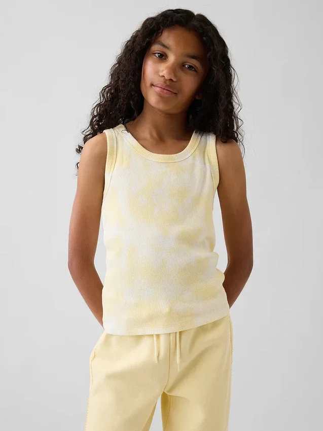 Débardeur tie-dye à côtes pour enfant