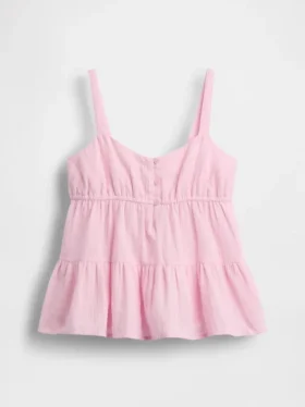 Débardeur à volants en gaze de coton pour enfant