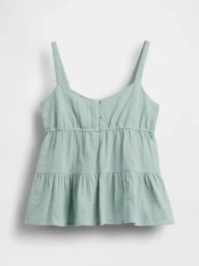 Débardeur à volants en gaze de coton pour enfant