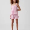 Débardeur à volants en gaze de coton pour enfant