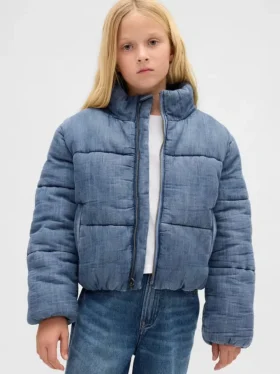 Doudoune en jean doublée douillette pour enfants