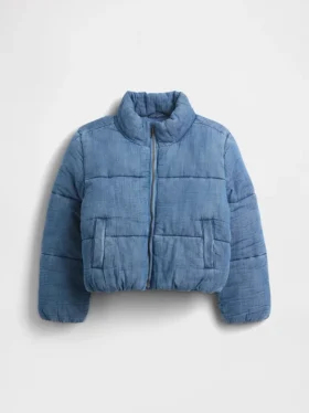 Doudoune en jean doublée douillette pour enfants