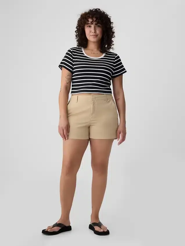 Downtown kaki Shorts 4"