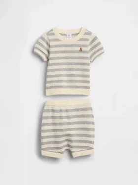 Ensemble avec pull rayé pour bébé
