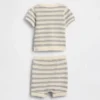 Ensemble avec pull rayé pour bébé