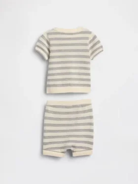 Ensemble avec pull rayé pour bébé