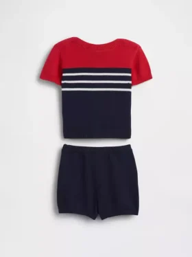 Ensemble bébé avec pull à blocs de couleur