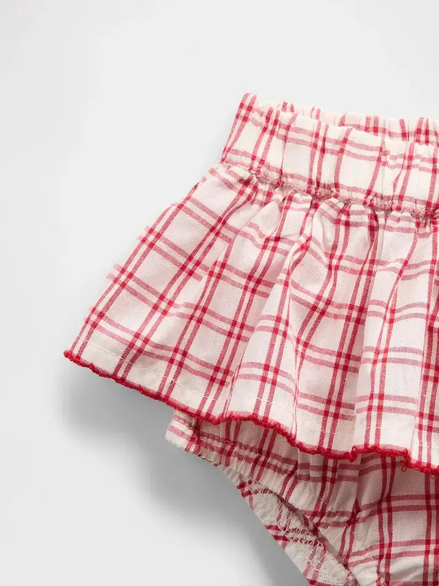 Ensemble bébé : débardeur Brannan Bear et jupe-short à carreaux