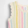 Ensemble bébé : débardeur et short rayés au crochet