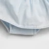 Ensemble bébé en denim avec nœud