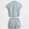 Ensemble bébé en denim rayé