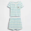 Ensemble bébé Henley en maille gaufrée