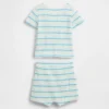 Ensemble bébé Henley en maille gaufrée