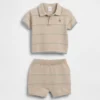 Ensemble bébé polo et short à rayures
