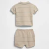 Ensemble bébé polo et short à rayures
