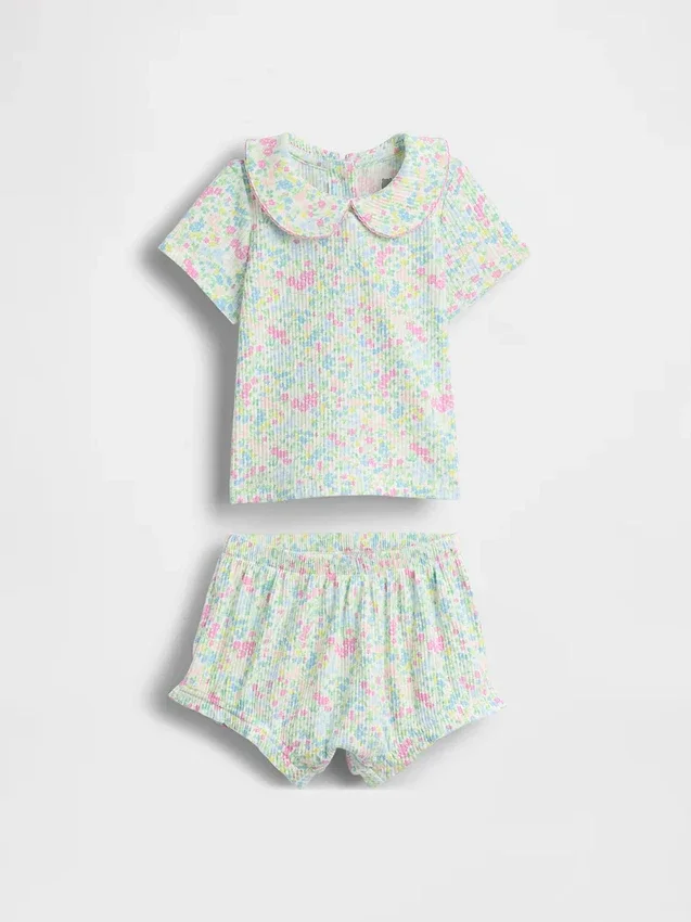 Ensemble Bodys Peter Pan en maille fine pour bébé