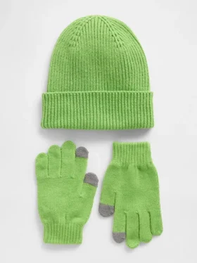 Ensemble bonnet et gants pour enfants