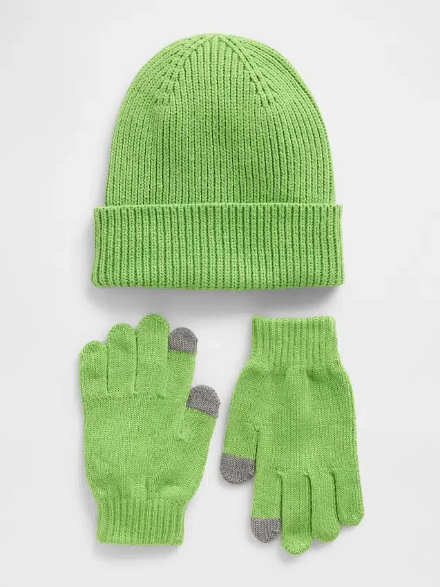 Ensemble bonnet et gants pour enfants