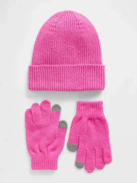 Ensemble bonnet et gants pour enfants