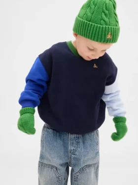 Ensemble bonnet et mitaines en maille torsadée CashSoft pour Bébé & Enfant