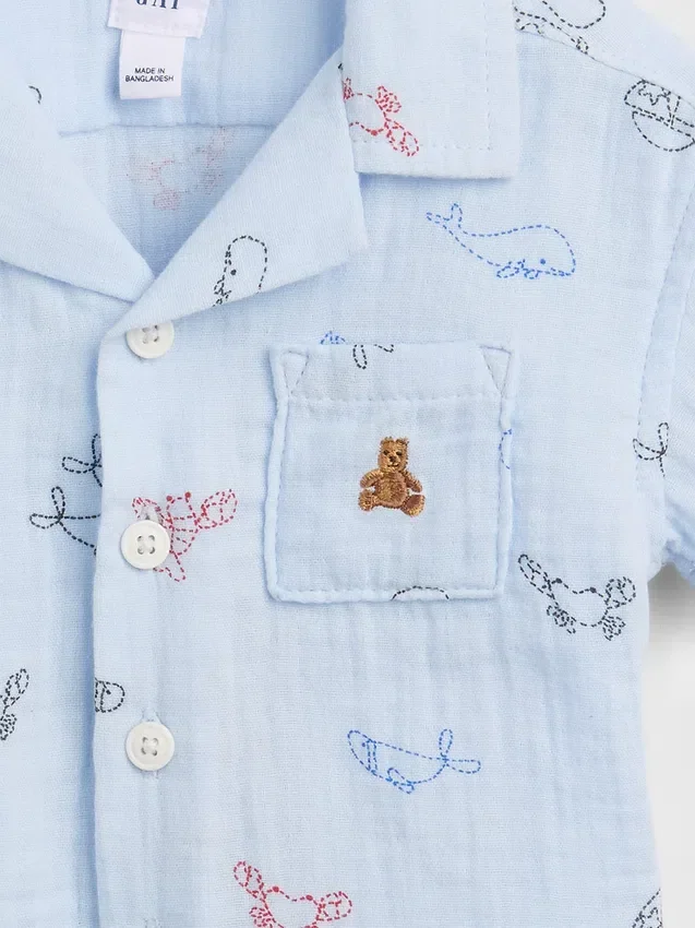 Ensemble « Cabana » en gaze de coton pour bébé