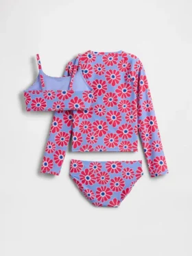 Ensemble de baignade trois pièces pour enfants avec rashguard