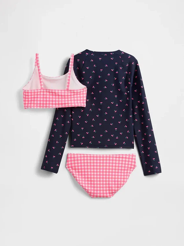 Ensemble de baignade trois pièces pour enfants avec rashguard