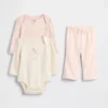 Ensemble de Bodys en coton bio pour bébé (lot de 3)