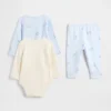 Ensemble de Bodys en coton bio pour bébé (lot de 3)