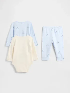 Ensemble de Bodys en coton bio pour bébé (lot de 3)