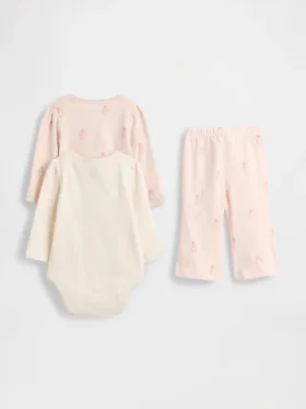 Ensemble de Bodys en coton bio pour bébé (lot de 3)