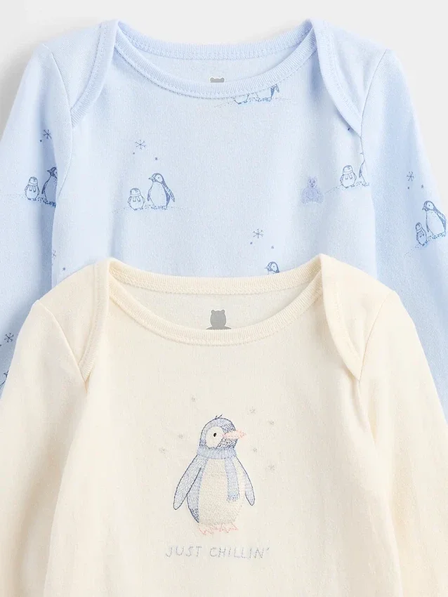 Ensemble de Bodys en coton bio pour bébé (lot de 3)