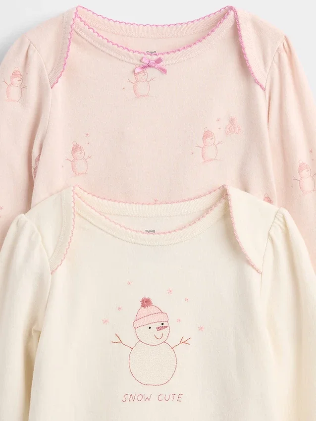 Ensemble de Bodys en coton bio pour bébé (lot de 3)
