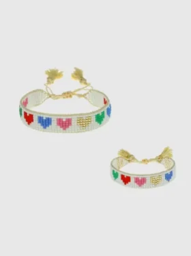 Ensemble de bracelets « Rainbow Hearts » Hart Mini and Me