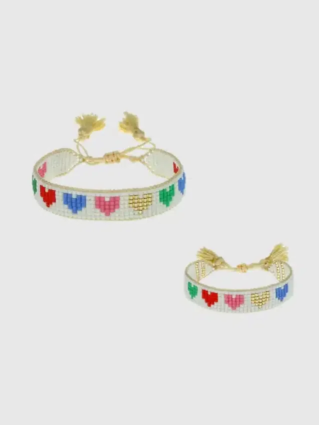 Ensemble de bracelets « Rainbow Hearts » Hart Mini and Me