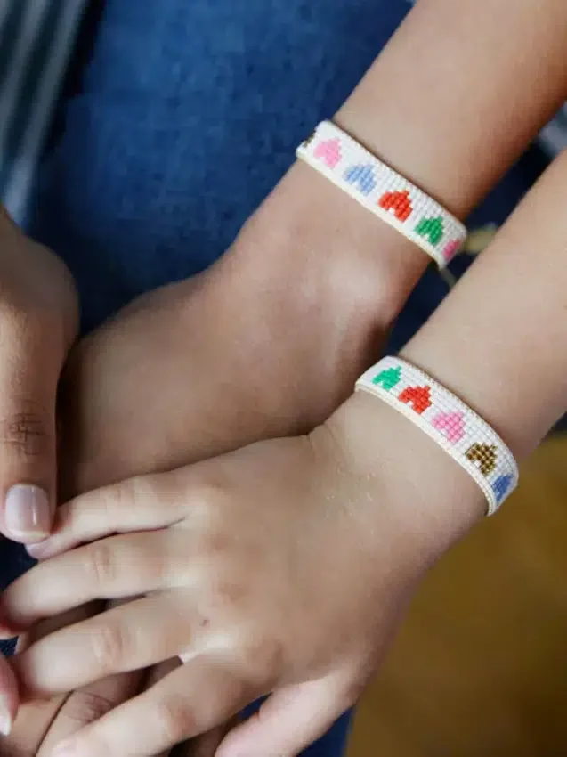 Ensemble de bracelets « Rainbow Hearts » Hart Mini and Me