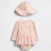 Ensemble de maillot de bain anti-coup de soleil « Baby Strawberry »