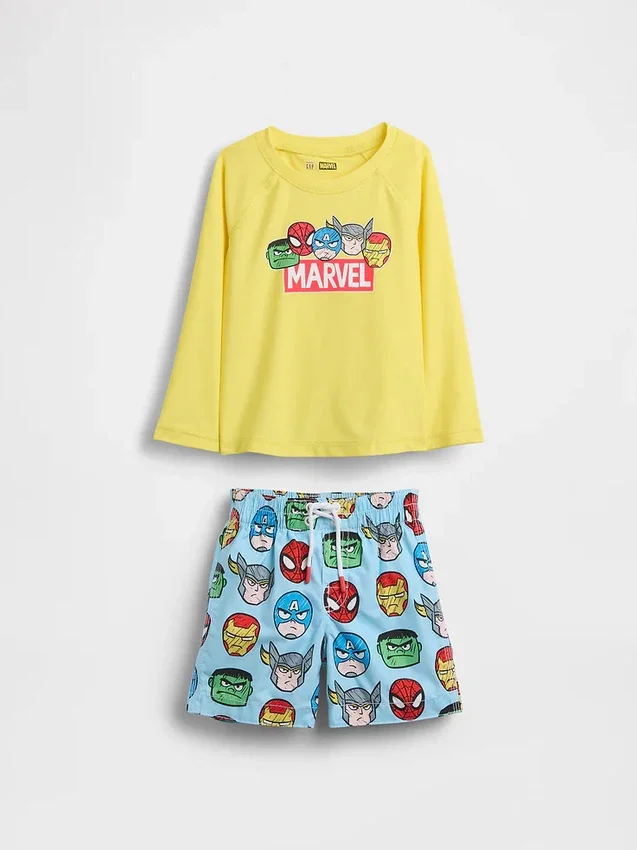 Ensemble de maillot de bain anti-UV Marvel pour Bébé & Enfant