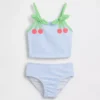 Ensemble de maillot de bain deux pièces en vichy cerise pour Bébé & Enfant