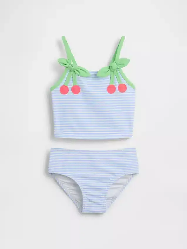 Ensemble de maillot de bain deux pièces en vichy cerise pour Bébé & Enfant