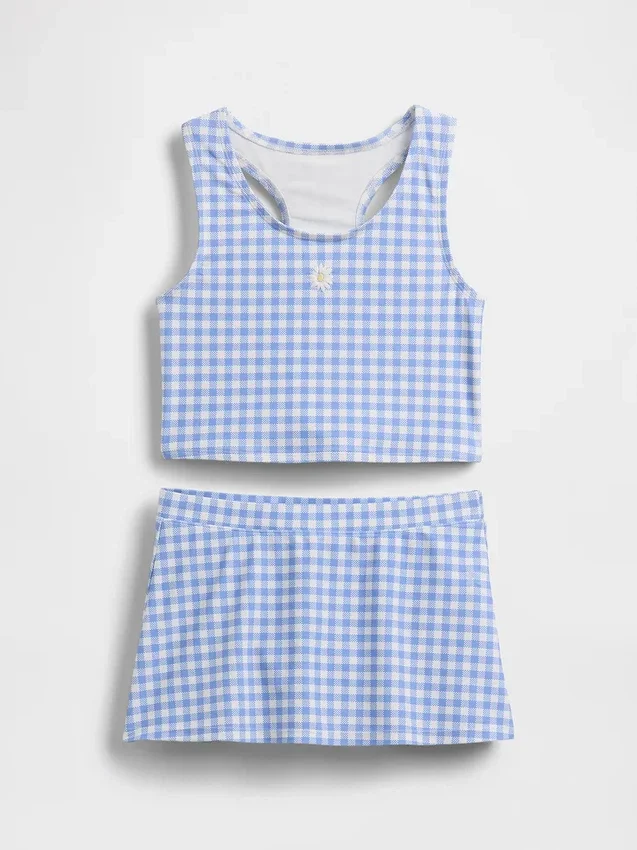 Ensemble de maillot de bain pour enfant : tankini et jupe-short