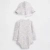 Ensemble de natation pour bébé avec rashguard à fleurs