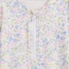 Ensemble de natation pour bébé avec rashguard à fleurs