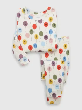 Ensemble de pyjama d'anniversaire en coton bio pour Bébé & Enfant
