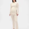 Ensemble de pyjama de maternité en modal côtelé