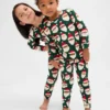 Ensemble de pyjama de Noël en coton brossé bio pour enfants et bébés